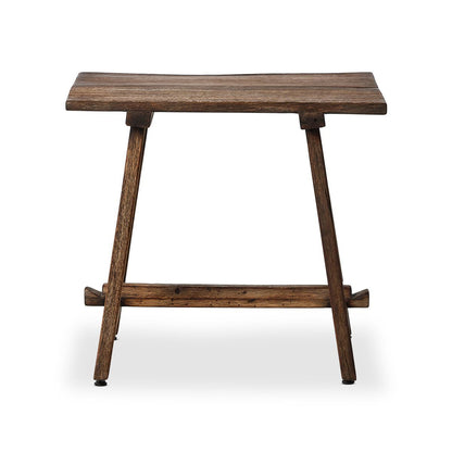 Table d'appoint Elio à quatre mains en chêne blanchi brûlé