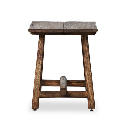 Table d'appoint Elio à quatre mains en chêne blanchi brûlé