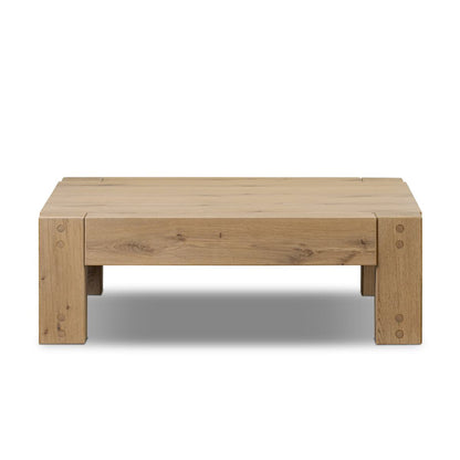 Table basse Four Hands Emmer en chêne fumé vieilli