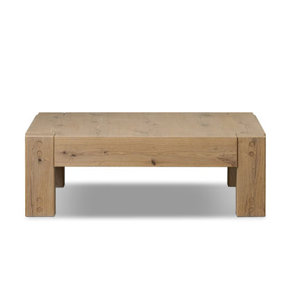 Table basse Four Hands Emmer en chêne fumé vieilli