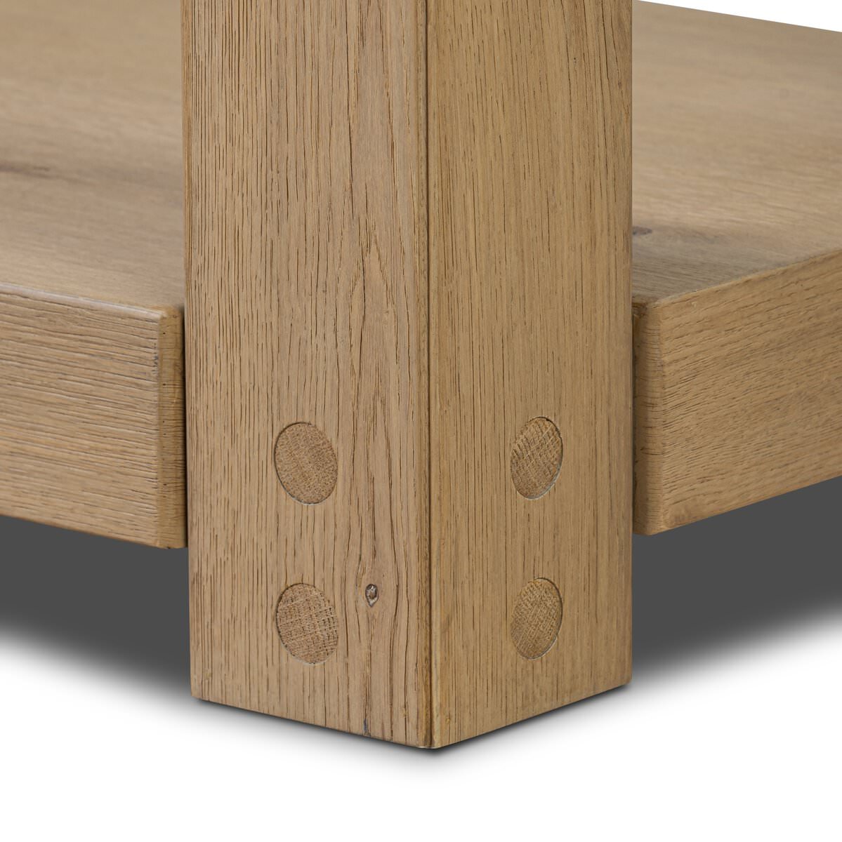 Console Four Hands Emmer en chêne fumé vieilli