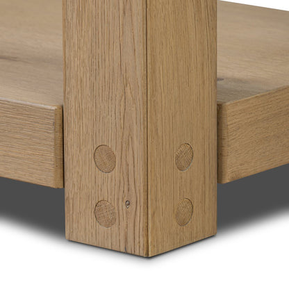 Console Four Hands Emmer en chêne fumé vieilli