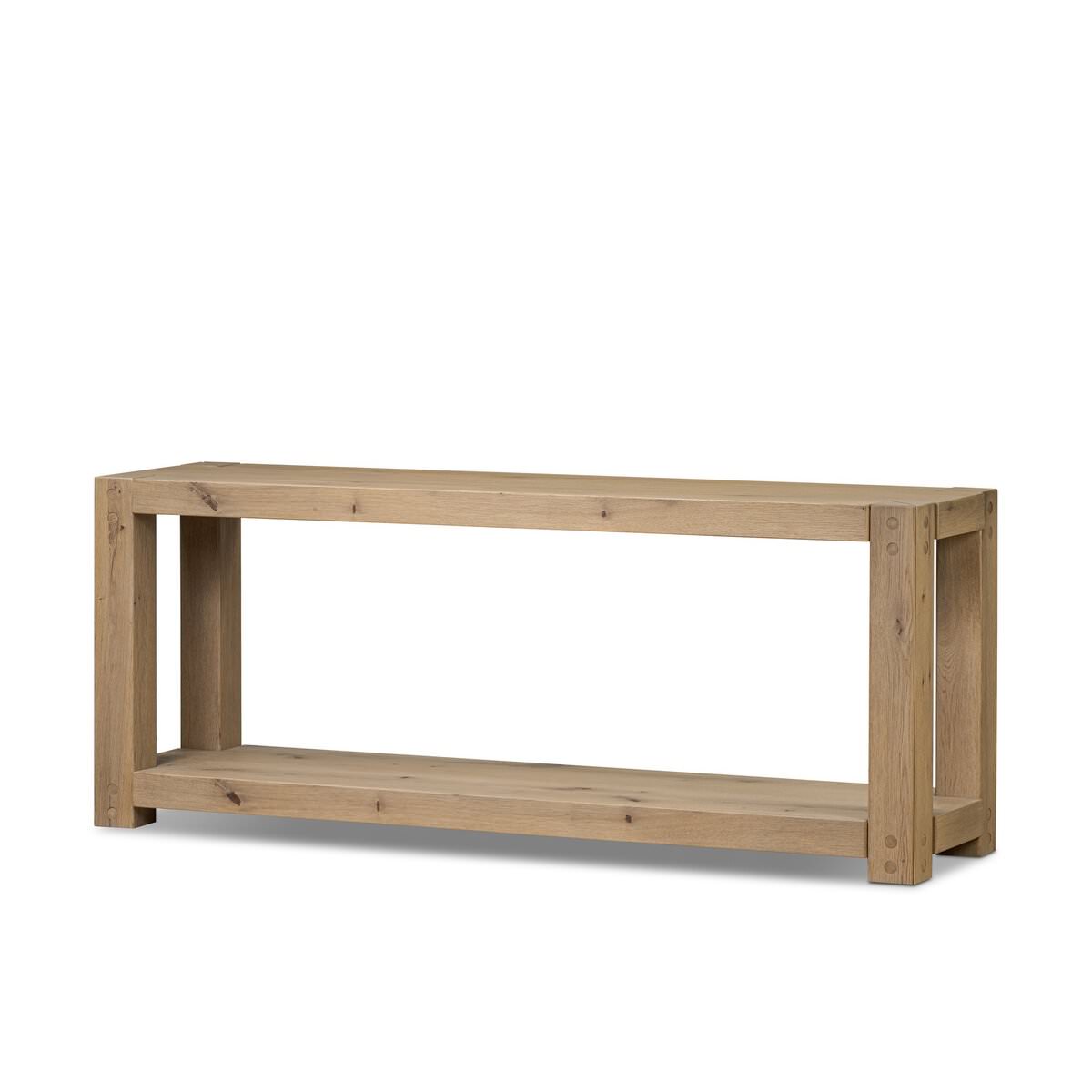Console Four Hands Emmer en chêne fumé vieilli