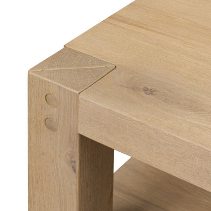 Table d'appoint Four Hands Emmer en chêne fumé vieilli