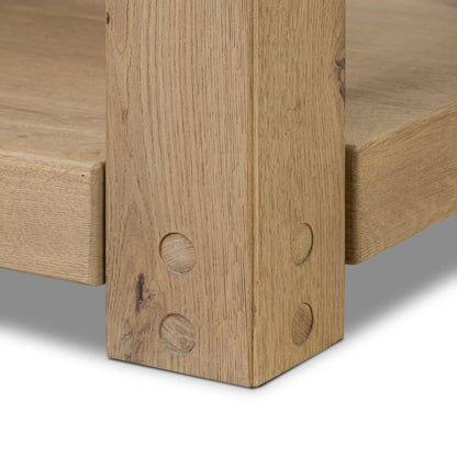 Table d'appoint Four Hands Emmer en chêne fumé vieilli