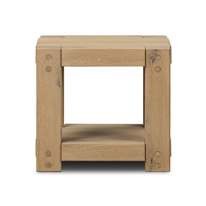 Table d'appoint Four Hands Emmer en chêne fumé vieilli