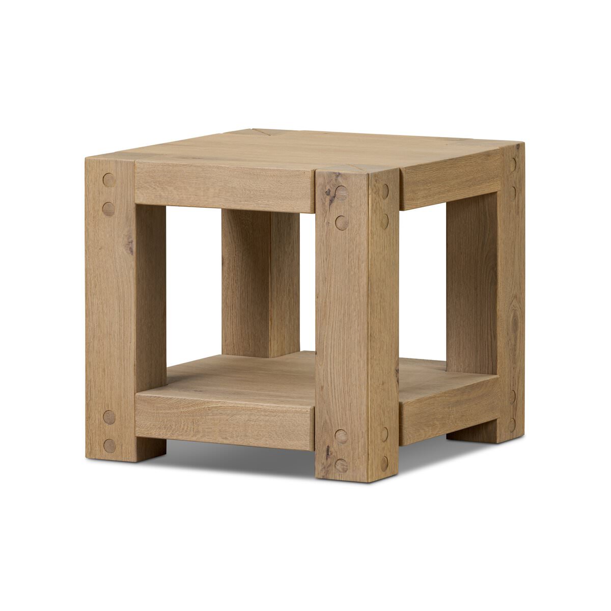Table d'appoint Four Hands Emmer en chêne fumé vieilli