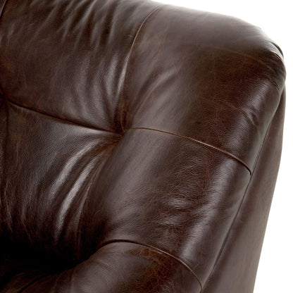 Chaise pivotante Farley à quatre mains en couleur cigare Conroe