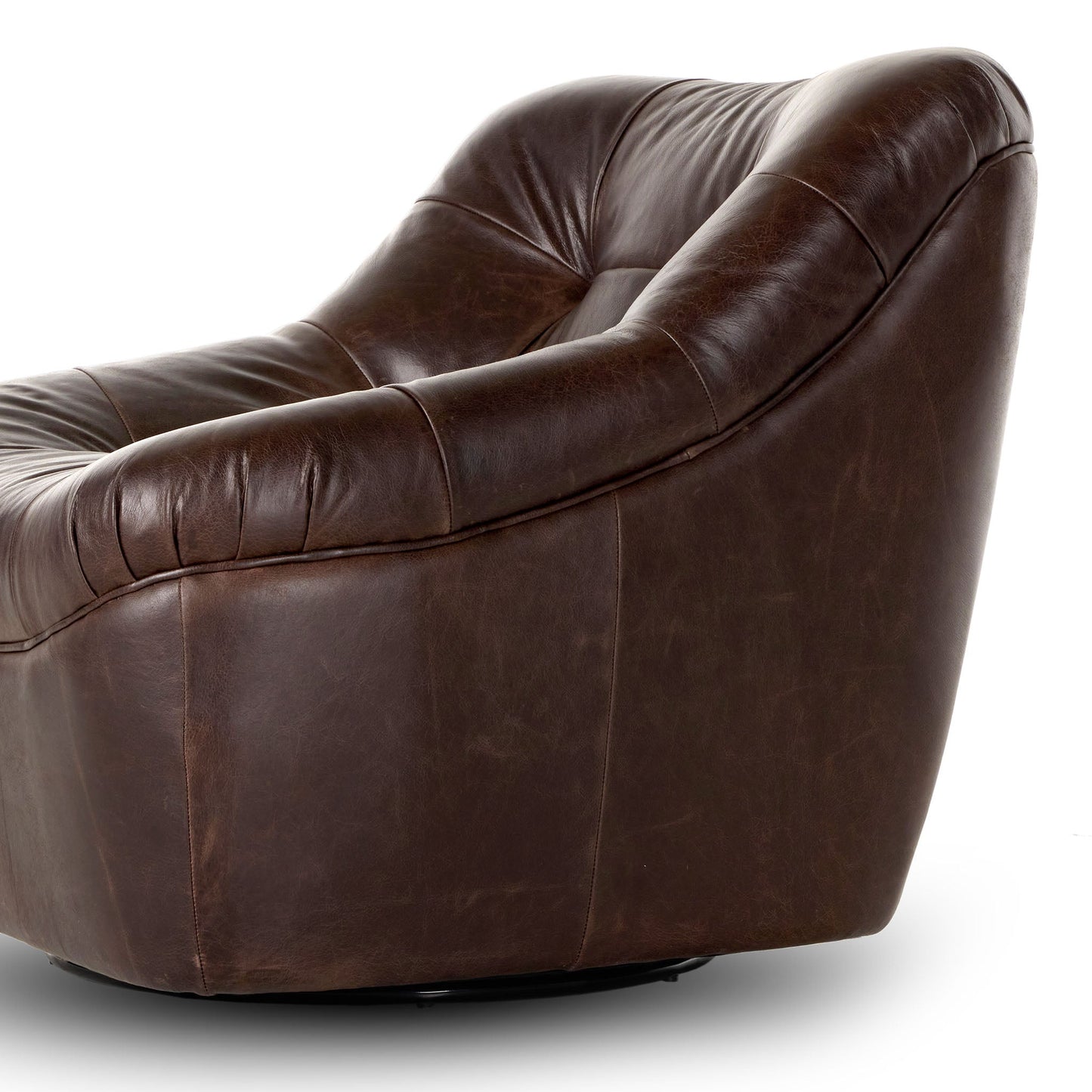 Chaise pivotante Farley à quatre mains en couleur cigare Conroe