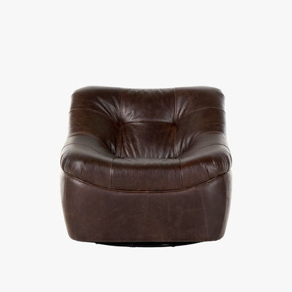 Chaise pivotante Farley à quatre mains en couleur cigare Conroe