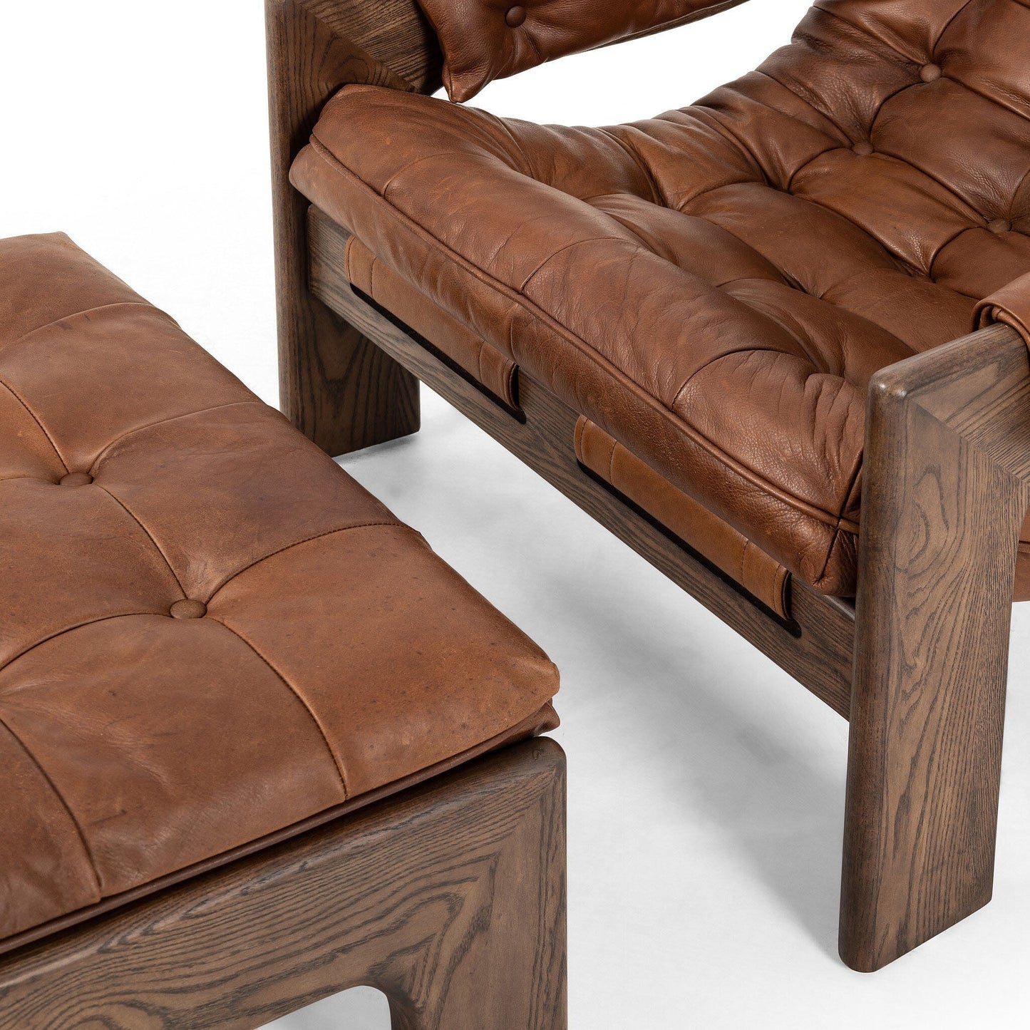 Chaise et ottomane Halston Four Hands en Sienna Heirloom