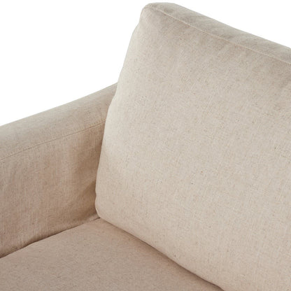 Chaise pivotante à housse Four Hands Hampton en crème Evere
