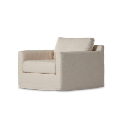 Chaise pivotante à housse Four Hands Hampton en crème Evere