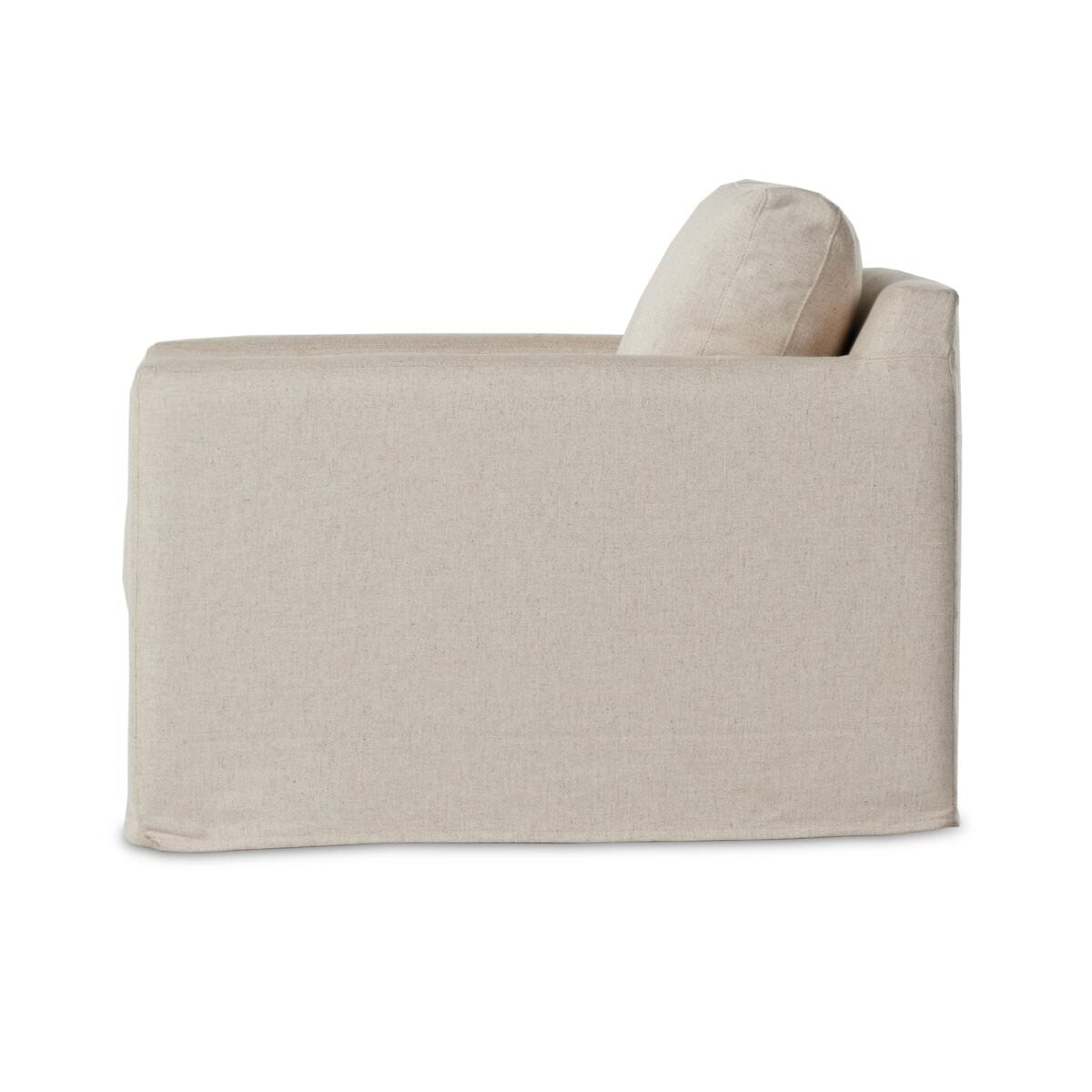 Chaise pivotante à housse Four Hands Hampton en crème Evere