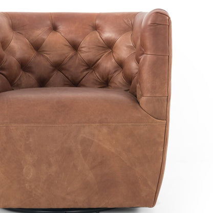 Chaise pivotante Four Hands Hanover en Sienna Heirloom