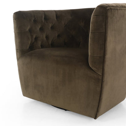 Chaise pivotante Four Hands Hanover en Surrey Olive
