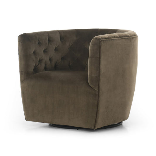 Chaise pivotante Four Hands Hanover en Surrey Olive