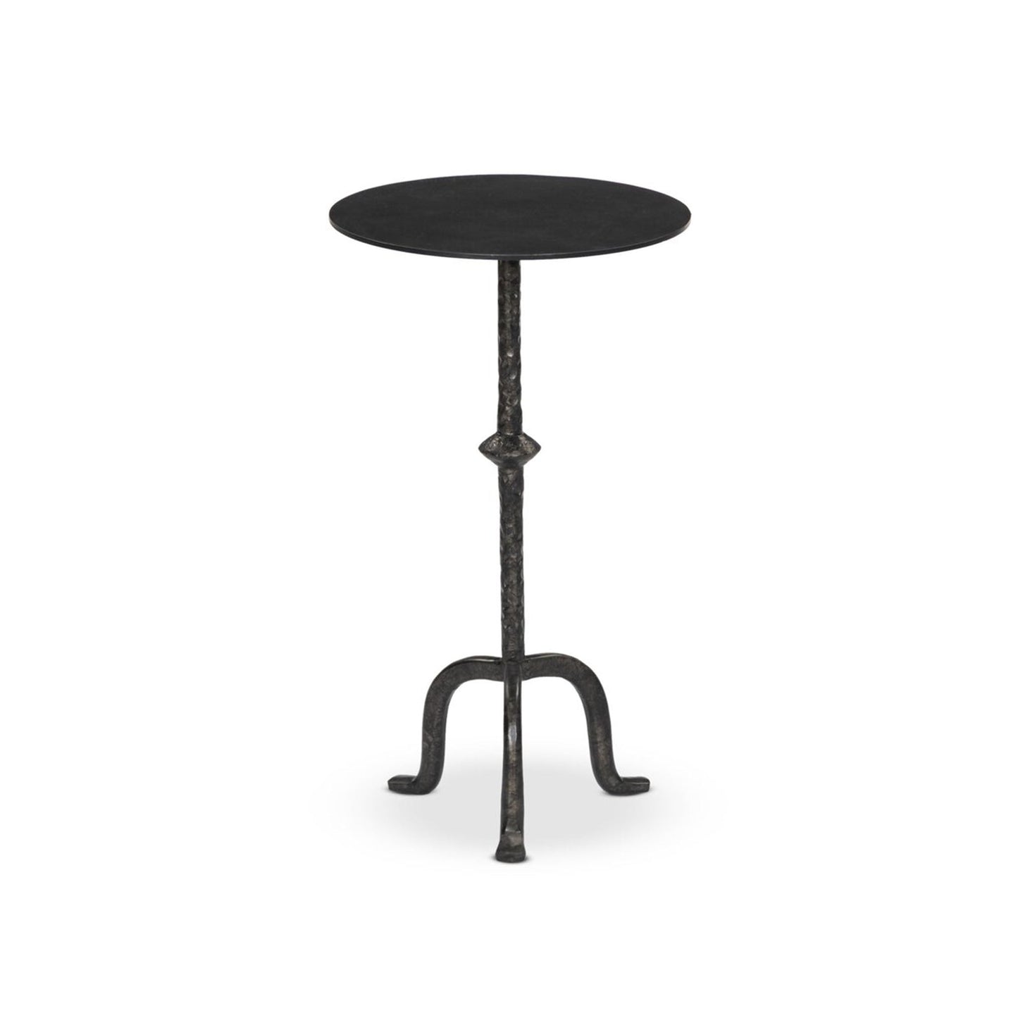 Table d'appoint Jocelyn à quatre mains en fer noir brut