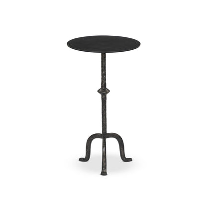 Table d'appoint Jocelyn à quatre mains en fer noir brut