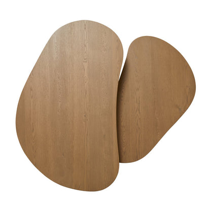 Ensemble de tables basses gigognes Joji Four Hands en placage de chêne naturel