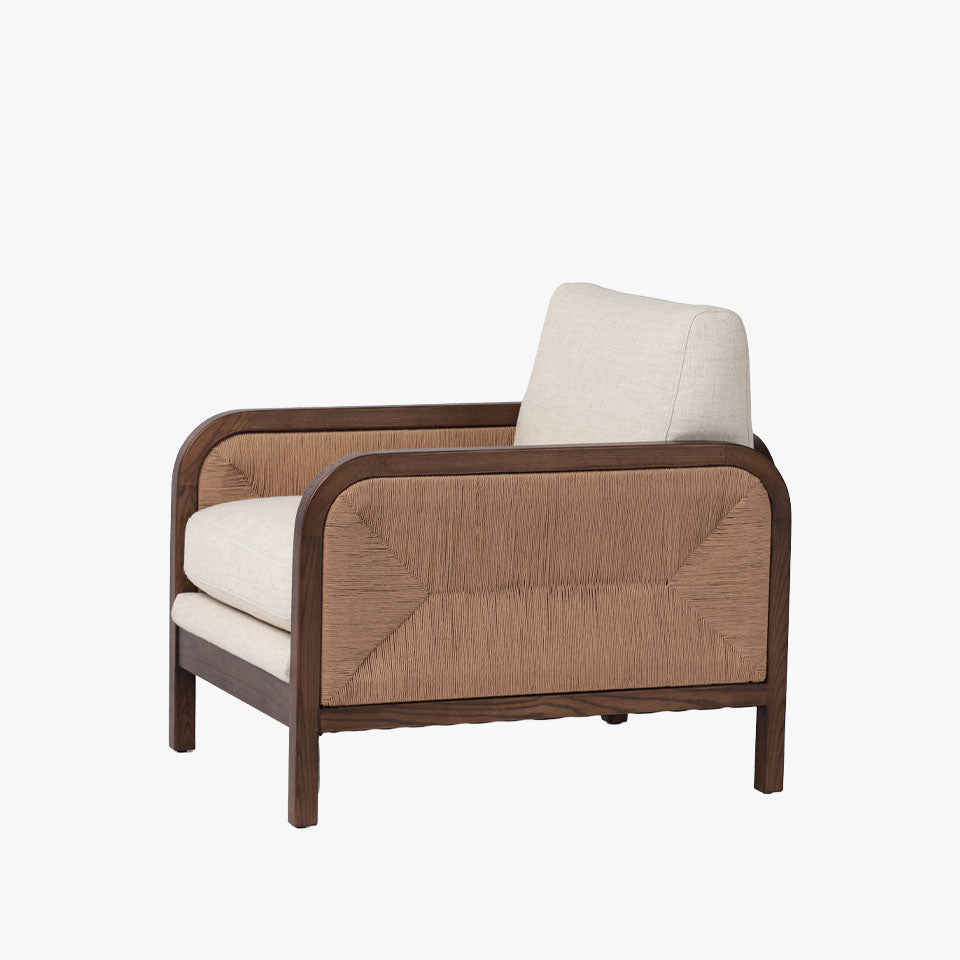 Chaise Kalani à quatre mains en Alcala crème