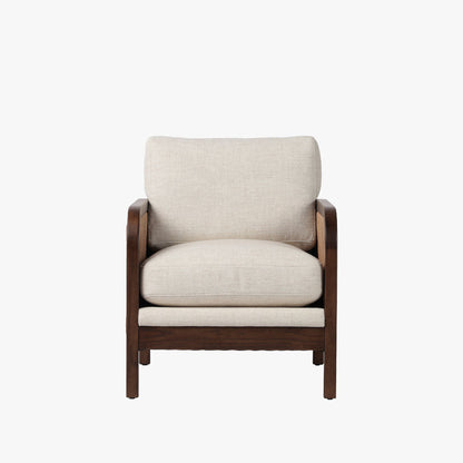 Chaise Kalani à quatre mains en Alcala crème