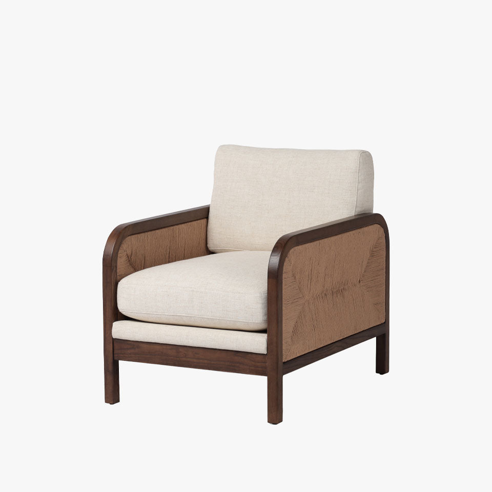 Chaise Kalani à quatre mains en Alcala crème