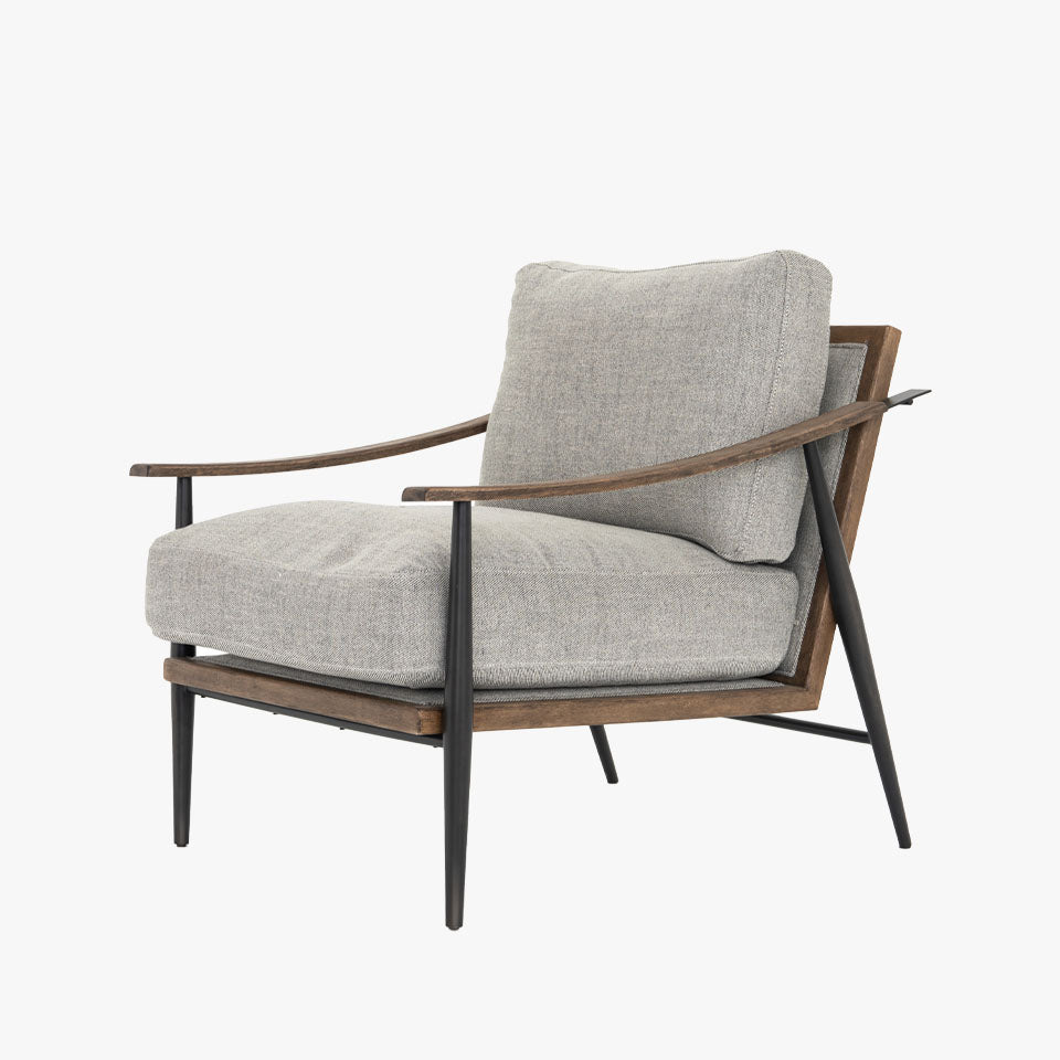 Chaise Kennedy Four Hands en gabardine grise