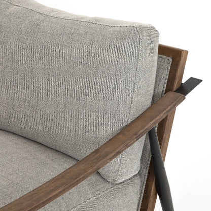 Chaise Kennedy Four Hands en gabardine grise