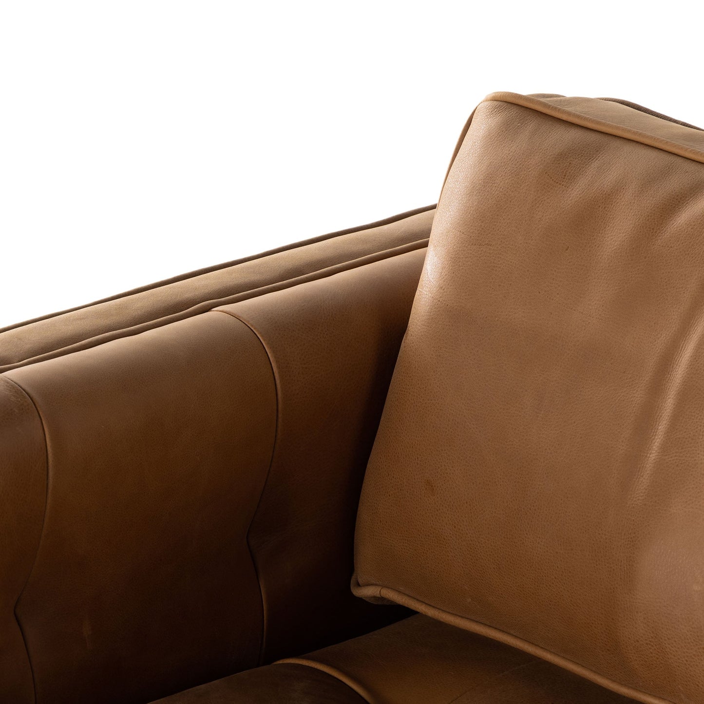 Chaise pivotante Kiera à quatre mains en cognac Palermo