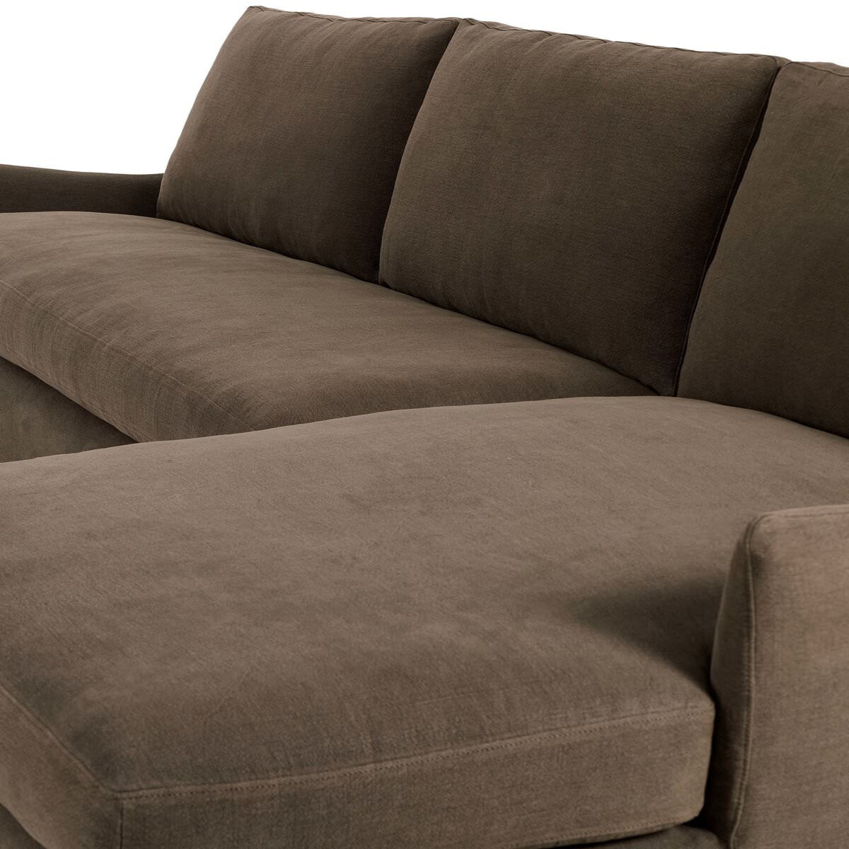 Chaise longue sectionnelle droite Four Hands Monette 2 pièces en café Broadway