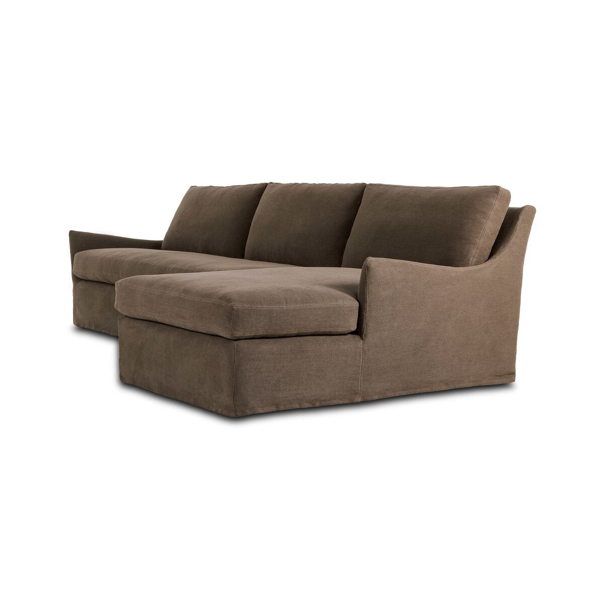 Chaise longue sectionnelle droite Four Hands Monette 2 pièces en café Broadway