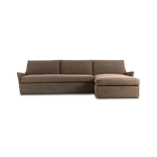 Chaise longue sectionnelle droite Four Hands Monette 2 pièces en café Broadway