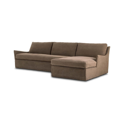 Chaise longue sectionnelle droite Four Hands Monette 2 pièces en café Broadway