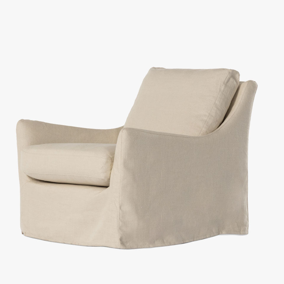 Housse pour chaise pivotante Four Hands Monette en couleur naturelle de Bruxelles