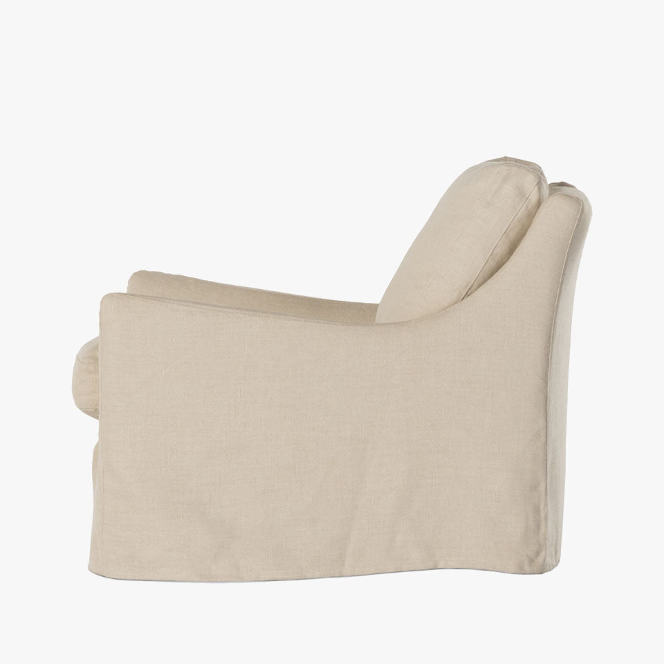 Housse pour chaise pivotante Four Hands Monette en couleur naturelle de Bruxelles