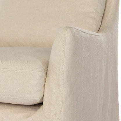 Housse pour chaise pivotante Four Hands Monette en couleur naturelle de Bruxelles