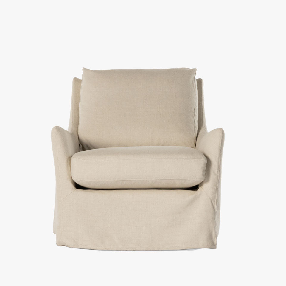 Housse pour chaise pivotante Four Hands Monette en couleur naturelle de Bruxelles