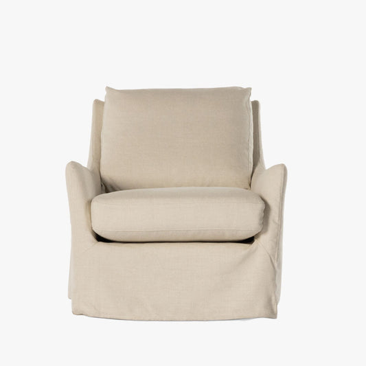 Housse pour chaise pivotante Four Hands Monette en couleur naturelle de Bruxelles