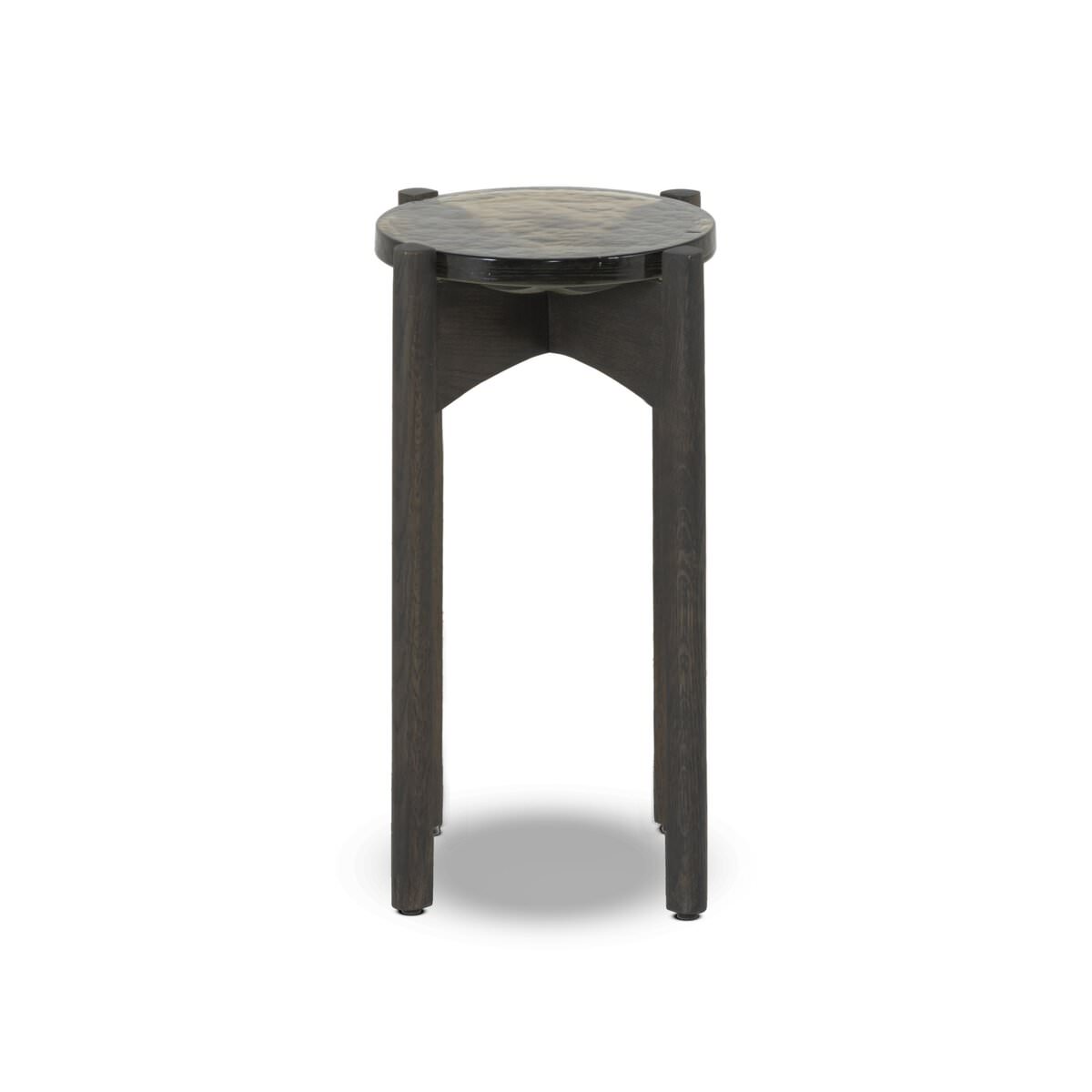 Table d'appoint Relo à quatre mains en verre coulé olive