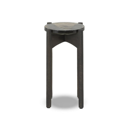 Table d'appoint Relo à quatre mains en verre coulé olive