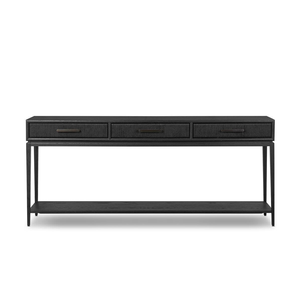 Console Rosenell à quatre mains - 78 po en chêne noir massif
