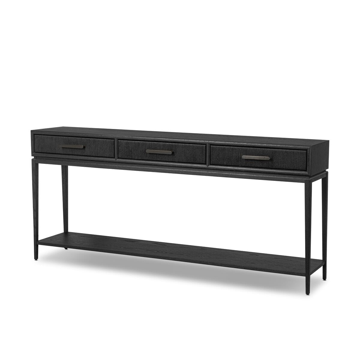 Console Rosenell à quatre mains - 78 po en chêne noir massif