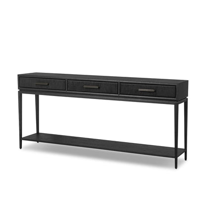 Console Rosenell à quatre mains - 78 po en chêne noir massif