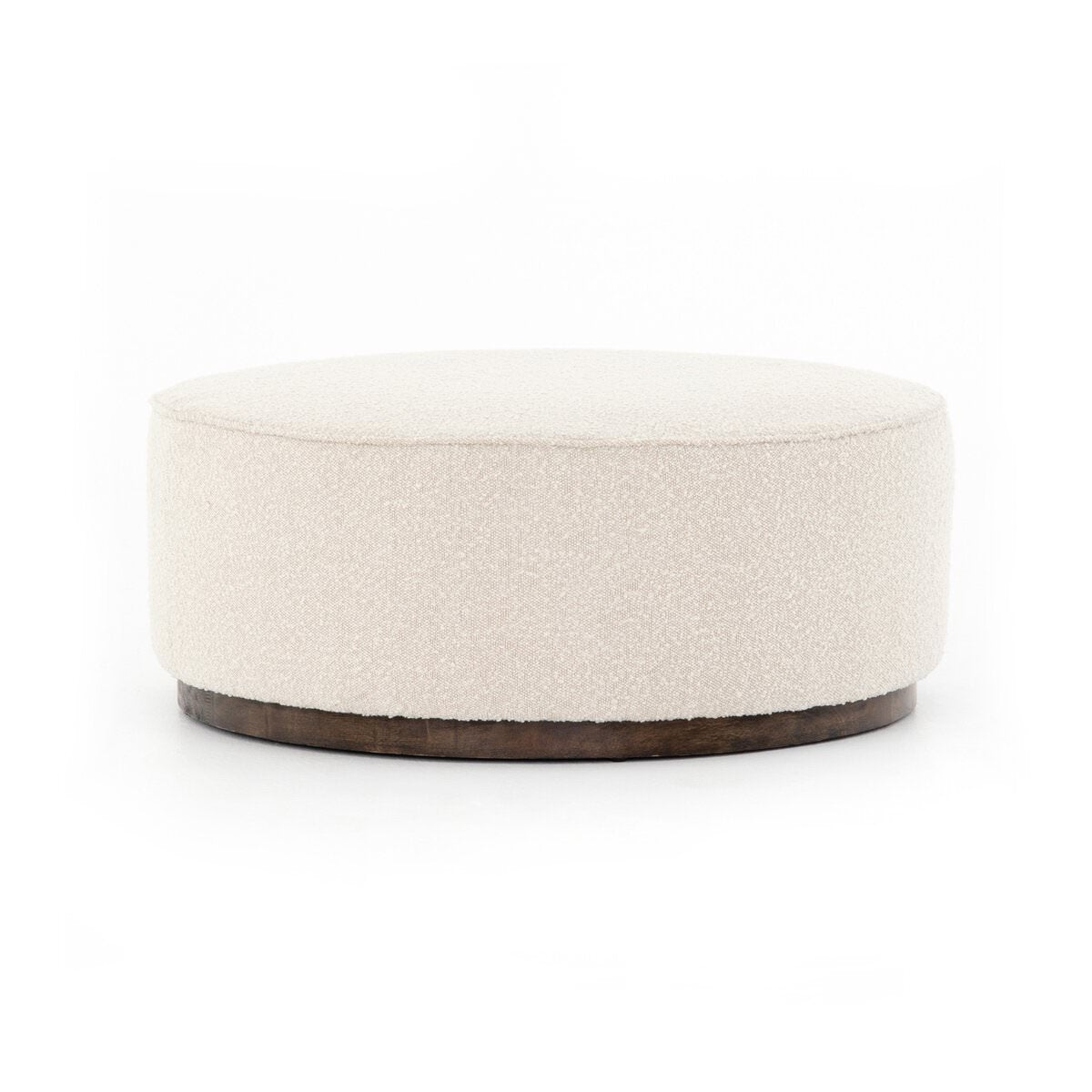 Grand pouf rond Sinclair Four Hands en Knoll Natural