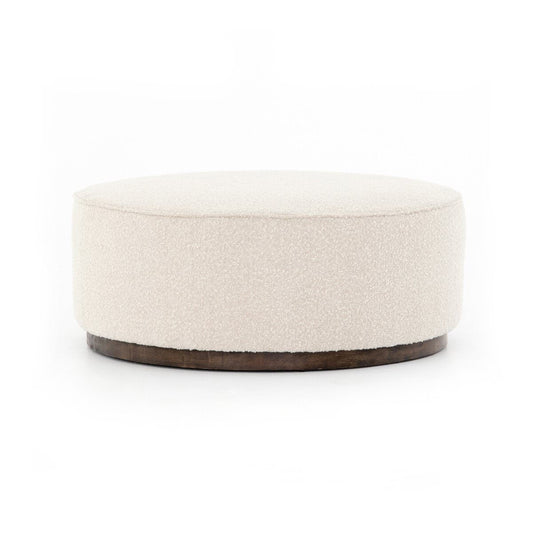Grand pouf rond Sinclair Four Hands en Knoll Natural