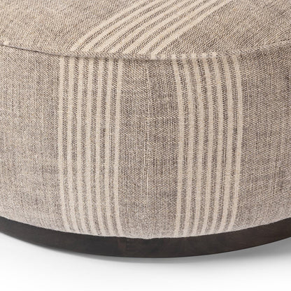 Grand pouf rond Sinclair à quatre mains en silex de Manchester 