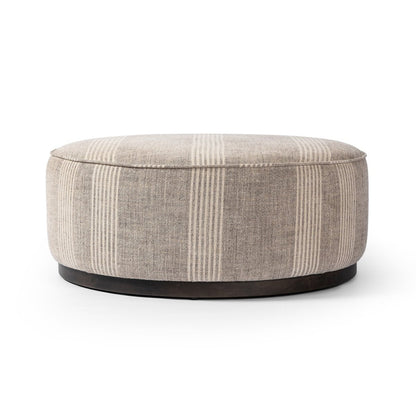 Grand pouf rond Sinclair à quatre mains en silex de Manchester 