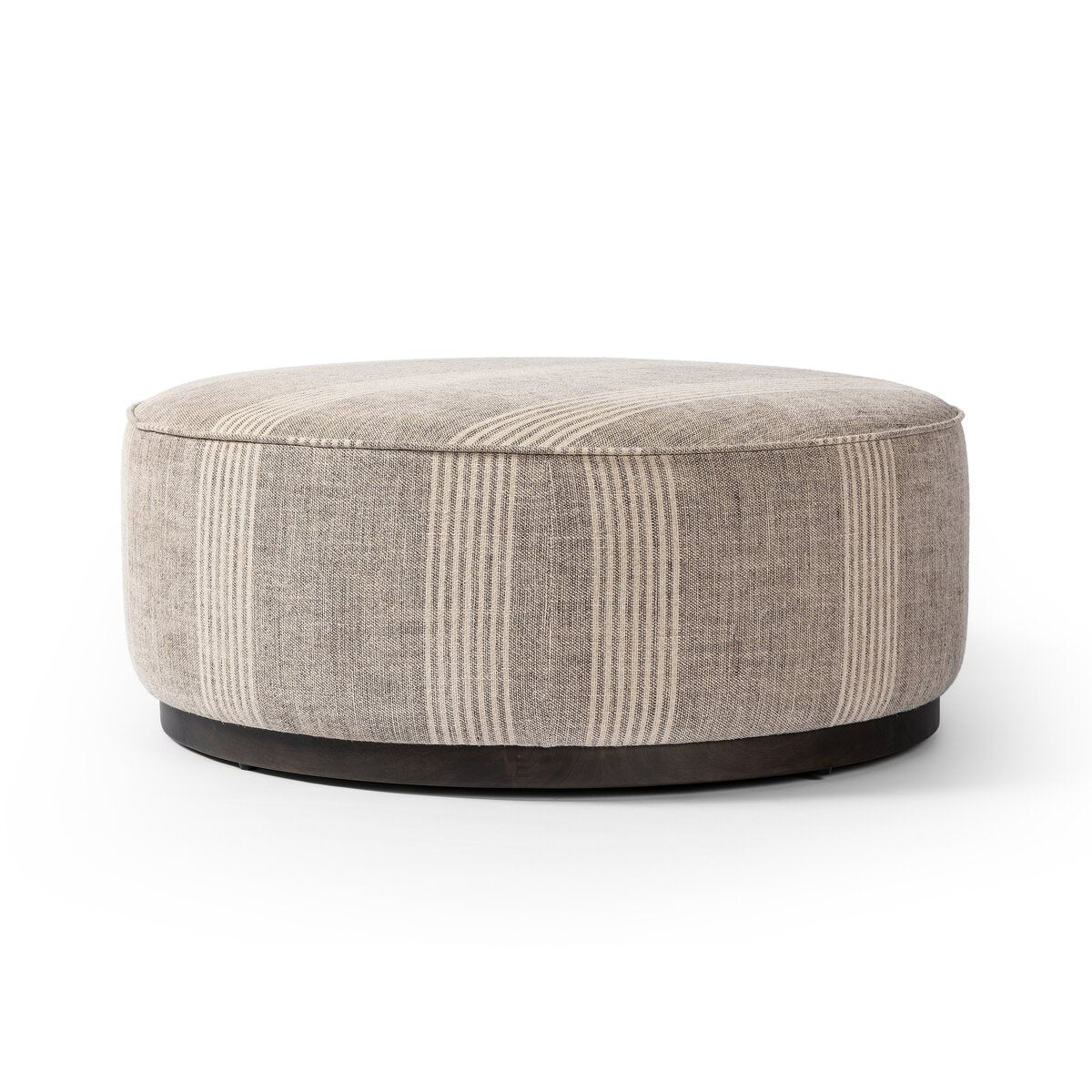Grand pouf rond Sinclair à quatre mains en silex de Manchester 