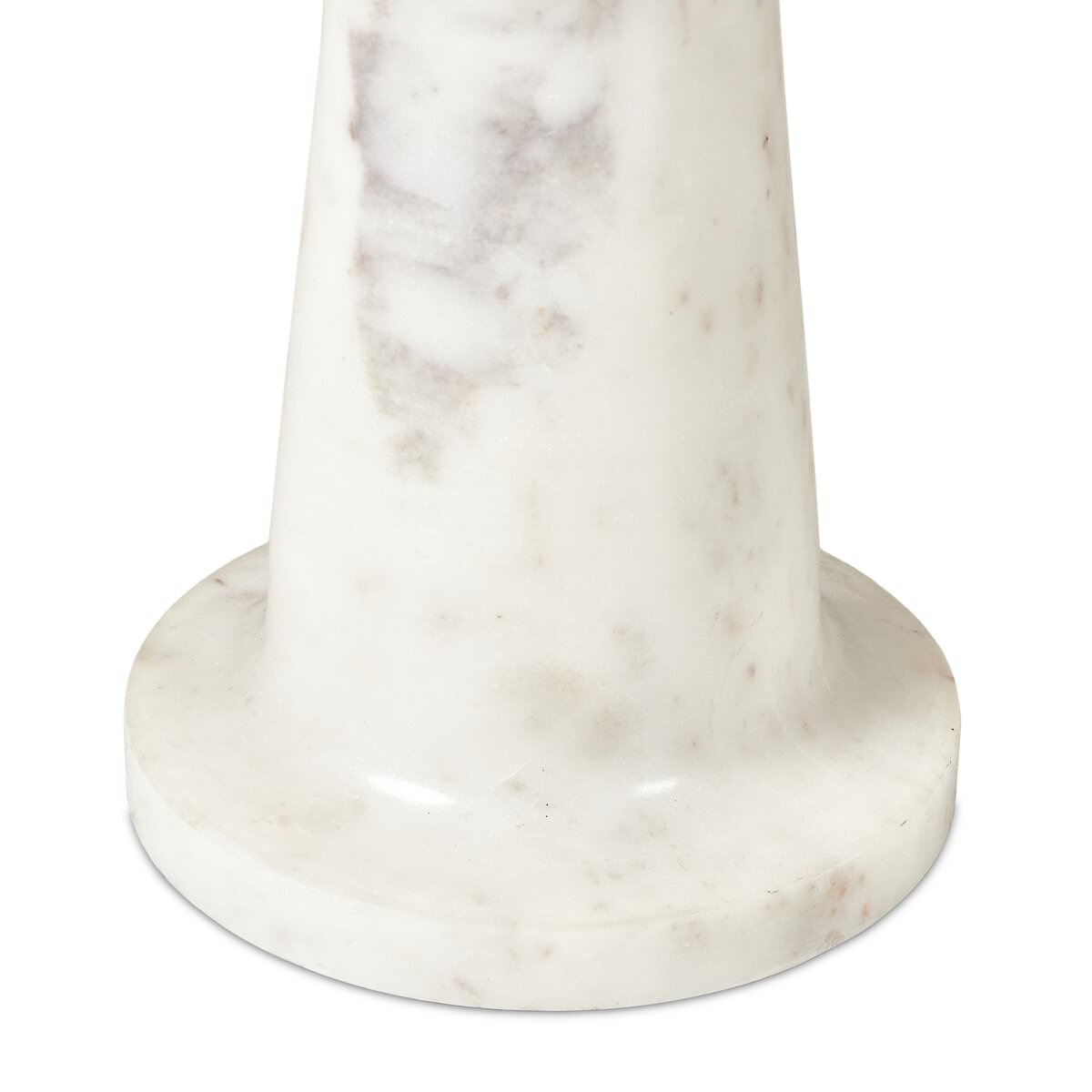 Table d'appoint Skylar à quatre mains en marbre blanc poli